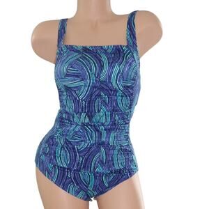 NWT L.L. Bean Women's BeanSport Swimwear, Squareneck Tanksuit Size 8 Reg